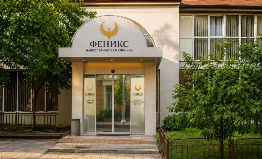 Вход в наркологическую клинику «Феникс» в Дербенте